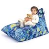 Nobildonna - Poltrona a sacco portaoggetti, da riempire, motivo animali, solo fodera, per bambini e adulti, extra large, senza imbottitura, riporre organizzare peluche, in tela di prima qualità