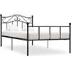 sephironlbb Telaio letto in metallo nero 100 x 200 cm, telaio singolo con rete a doghe, design stabile per camera da letto, letto moderno in metallo per adulti e ragazzi