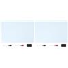 Amazon Basics Lavagna Magnetica Grande Bianca per Frigorifero, Cancellabile a Secco, 2 Pennarelli e 1 Cancellino, Planner Flessibile, Memo, Bacheca per Casa, Cucina, Ufficio, Scuola, 33cm x 50cm