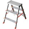 Facal Sgabello in alluminio Doppia scala Filo 3 gradini p/max 150 kg