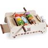 Barbecue Giocattolo in Legno Griglia Giocattolo con Accessori Portatile