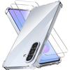 Anoowkoa Custodia Cover per Samsung Galaxy A57 5G +2 Pezzi Samsung A57 Vetro Temperato, Ultra Sottile Morbido TPU Trasparente Silicone Antiurto Protettiva Case Custodia con Assorbimento degli Urti