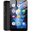 Diofox Lettore MP3 con Bluetooth e WiFi, sistema operativo Android 13, 3+32GB di memoria, lettore MP3 MP4 con touchscreen da 4,02 pollici, Spotify, Amazon Music, Deezer, Play Store, fino a 512GB-Nero