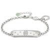 Nomination® - Bracciale Donna Charm Cuore, Collezione Talismani in Argento 925 e Avventurina Verde, Incisione La fortuna mi accompagni…, 15,50-19 cm, Regalo Donna, Confezione Originale