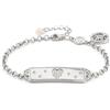 Nomination® - Bracciale Donna Charm Cuore, Collezione Talismani in Argento 925 e Quarzo Rosa, Incisione Nella mia vita ci sia.., 15,50-19 cm, Regalo Donna, Confezione Originale