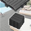 UISEBRT Piastrelle per pavimenti in WPC, effetto legno, per balconi, terrazze (30 x 30 cm, antracite)
