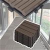 UISEBRT 11 piastrelle per pavimenti in WPC, effetto legno, per balconi, terrazze, piastrelle a clic, in plastica, per giardino, balcone, terrazza (30 x 30 cm, marrone chiaro)