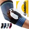 CAMBIVO Tutore Epicondilite Gomito con Doppio Cuscinetto in Gel da 5mm - Gomitiere Palestra a Compressione con Fascia Regolabile, Supporto per Tendinite, Tennis e Lavoro, Antiscivolo e Traspirante