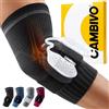 CAMBIVO Tutore Epicondilite Gomito con Doppio Cuscinetto in Gel da 5mm - Gomitiere Palestra a Compressione con Fascia Regolabile, Supporto per Tendinite, Tennis e Lavoro, Antiscivolo e Traspirante
