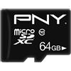 PNY Technologies P-SDU64G10PPL-GE SD MicroSD HC Card 64GB PNY Performance Plus Cl.10 retail