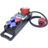 as - Schwabe Ciabatta elettrica CEE 32 A 400 V, 3 x T23 IP55, 1 x T25 IP55, CEE 16 A & 32 A, 2 m H07RN-F, IP44 resistente agli spruzzi d'acqua