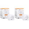 Amazon Basics Presa Smart, Compatibile Matter, Compatibile con Amazon Alexa, Google Home, Apple HomeKit, Richiede Matter Hub, Solo Wi-Fi a 2,4 GHz, Colore Bianco, Confezione da 2
