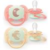 Philips Avent Succhietto ultra soft notte 0-6m cappuccio fluorescente no bpa per pelli sensibili - philips avent