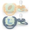 Philips Avent Succhietto ultra soft notte 0-6m cappuccio fluorescente no bpa per pelli sensibili - philips avent