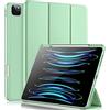 Vobafe Custodia Compatibile con Cover iPad PRO 12.9 6a/5a/4a/3a Generazione, Cover Posteriore Flessibile in TPU con Portamatite per iPad PRO 12.9 2022/2021/2020/2018, Verde Pino