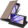 Cadorabo Custodia Libro per Sony Xperia X Compact in Bruno Café - con Vani di Carte, Funzione Stand e Chiusura Magnetica - Portafoglio Cover Case Wallet Book Etui Protezione
