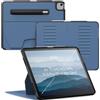 ZUGU CASE iPad Air Custodia 13 (M4 2026/M3 2025/M2 2024) & Pro 12.9 (3a/4a Generazione) Cover Protettiva, 10 Angoli Regolabili Magnetico, Ricarica di Apple Pencil, Auto Svegliati/Sonno [Blu ardesia]