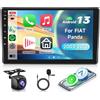 VECHTEL 2G&64G 9 Autoradio per FIAT Panda 2003-2012 con Carplay Android Auto Wireless Android 15,Bluetooth RDS/FM Radio,Wi-Fi GPS Navi,Telecamera posteriore AHD