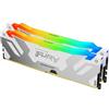 Kingston FURY Renegade Bianco RGB XMP 32GB 6000MT/s DDR5 CL32 DIMM Desktop Gaming Memory (Kit da 2) - KF560C32RWAK2-32