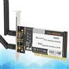 CCYLEZ Adattatore desktop, adattatore desktop PCI, scheda di rete WiFi wireless 300Mbps 802.11b/g/n + 2 antenne AR9223