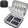 GWCASE Custodia universale per disco rigido SanDisk Extreme/per Samsung/per Seagate/per WD SSD esterno portatile, 30 schede SD e 10 supporti per unità flash USB, borsa da viaggio con spugna fai da te