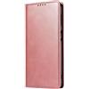 Mixroom - Custodia Cover Case a Libro Rosa per Samsung Galaxy A14 4G / 5G con Stand in Ecopelle Chiusura Magnetica Formato Portafoglio Parte Interna in TPU Morbida con Bordi Piatti