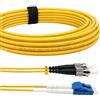 Elfcam® - Cavo Fibra Ottica ST/UPC per LC/UPC Monomodale Duplex 9/125um OS2 LSZH, 0,5M