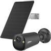 Dahua Apollo Bullet C1 4MP Kit Smart Telecamera di sicurezza Wi-Fi a batteria Dual Band con AOV, Wi-Fi 6, pannello solare incluso (nero)