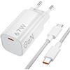 JiCghemg 67W Caricatore Rapido USB C per Redmi Note 15 14 13 12 11 Pro, GaN Tech Caricatore Turbo Applicare Xiaomi 15T 14T 13, 12, 11 Ultra, Pad 7 Pro,K60E, K50,Pad 2 Pro, Mix Fold Série, 1.5M 6A câble C-C