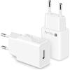 Techly 362817 Caricatore Alimentatore USB-A da Muro 5V 2.4A per Smartphone o Tablet Bianco
