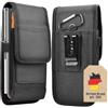 Cadorabo custodia universale per cellulare con clip da cintura per smartphone fino a 4,5 pollici -360 protezione- Dimensioni: 11,5x 6,x 1,5 cm- Custodia da cintura con moschettone, nero, M