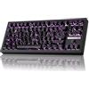 ZORNHER ZH870 Tastiera meccanica da gioco wireless, 80% nero personalizzato con suono cremoso tastiera lucida anche se illuminato tasti IMD, interruttori lineari pre-lubrificati, hot-swap