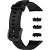 EasyULT Cinturino Compatibile con Huawei Band 7/6, Honor Band 6, Watch Fit - Orologio Sportivo Impermeabile in Plastica Morbida - Nero
