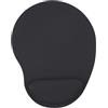 CUSROS Tappetino per mouse verticale con filo, tappetino per mouse da polso in memory foam, design a cuneo a gradini, supporto ergonomico per il polso, antiscivolo, per casa e ufficio, nero