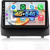 NHOPEEW 4+64G Radio Auto per Ford Fiesta 2009-2017 - Radio Android da 9 Pollici con Senza fili Carplay e Android Auto - Mirror Link 32EQ DSP Schermo Diviso + Telecamera di Retromarcia