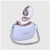 Etres Auricolari Bluetooth Wireless con Custodia a Micro Borsa Trapuntata, Audio ENC HD, Comandi Touch, Assistente Vocale AI, Custodia di Ricarica con Catenella Anti Caduta, Cuffie Senza Fili (LILLA)