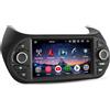 Erisin 8-Core 4GB+64GB Android 16 Autoradio Bluetooth GPS Navigatore per Fiat Fiorino Qubo Citroen Nemo Peugeot Bipper 7 pollici Schermo IPS Supporto CarPlay Android Auto WiFi 4G DSP DAB+ USB FM RDS