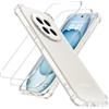 YUXING Cover Trasparente per Oppo A5 Pro 5G con 2 Pellicole | TPU antiurto con cuscinetti d'aria, bordi rialzati, anti-ingiallimento, antigraffio e design sottile