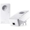 Devolo Magic 1 LAN 1-1-2 Adattatore CPL ultra-puissant fino a 1200 Mbits/S, con presa di corrente integrata, Bianco