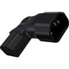 YINGAYOU Cavo Alimentazione Angolato IEC320 C14 a IEC C13 250V 10A Spina Maschio IEC 320 C14 a Presa Femmina C13 per Computer, Stampante, Televisore ad Alta Definizione, Telaio PDU (Sinistra)