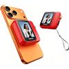 ULANZI VM02 Monitor per Selfie per Smartphone Rosso | Schermo selfie magnetico wireless, Zoom fisico, Batteria da 1000mAh, Compatibile con iPhone 17 16 15 pro Samsung Realme