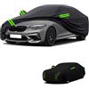 Generico personalizzato telo copriauto impermeabile Compatibile con BMW M2 2022-2026,protezione solare,dalla pioggia,dal vento,dalla polvere,adatto a tutte le stagioni(black green)