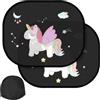 SCROLIEY Parasole per auto, 2 pezzi, con protezione UV e sole, finestra di auto, per bambini, con motivi di animali carini, 44 x 36 cm (motivo unicorno)