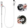 Eirolace Pompa del carburante elettrica con doppio connettore (batteria+USB) - 2,8GPM 12 LPM pompa a benzina, pompa diesel e pompa olio per taniche e barili - Include tubo (2,8 GPM (batteria+USB))