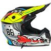 WinNet Casco Bimbo bambino per mini moto da Cross Enduro Quad Off Road fuori strada integrale con Nuova Omologazione CE C.E. ECE 22.06 (6 anni)