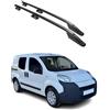 OMAC Alluminio Rail Tetto Barre Trasversali compatibile con Citroen Nemo/FIAT Fiorino/Peugeot Bipper 2008-2022 Nero 2tlg