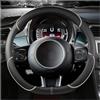 ELEKNZBZTG Coprivolante per auto Per Fiat Per 500 Per 500E Per 500L Per 500X 36CM Coprivolante per auto per in pelle microfibra Manicotto del volante Coprivolante