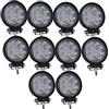 Willpower 10PCS Faro da Lavoro 10CM 27W Faretto Faro LED Luci da Lavoro a Led Proiettore Fendinebbia LED IP67 Impermeabile 6000K Bianco per Trattore Fuoristrada Camion Barca SUV ATV UTV Tondo