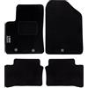 Auto Accessori Lupex | Set 4 Pezzi Tappetini Auto Compatibili con i10 dal 2014 al 2019 | Tappeti Sagomati in Moquette con Ricamo Lato Guida | Fondo Antiscivolo | Anteriori e Posteriori