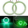 Générique Generico 1 coppia di LED COB 90 mm 66SMD per Angel Eyes Halo Ring faro anti nebbia con coperchio verde 12 V 24 V CC (90 mm, verde)